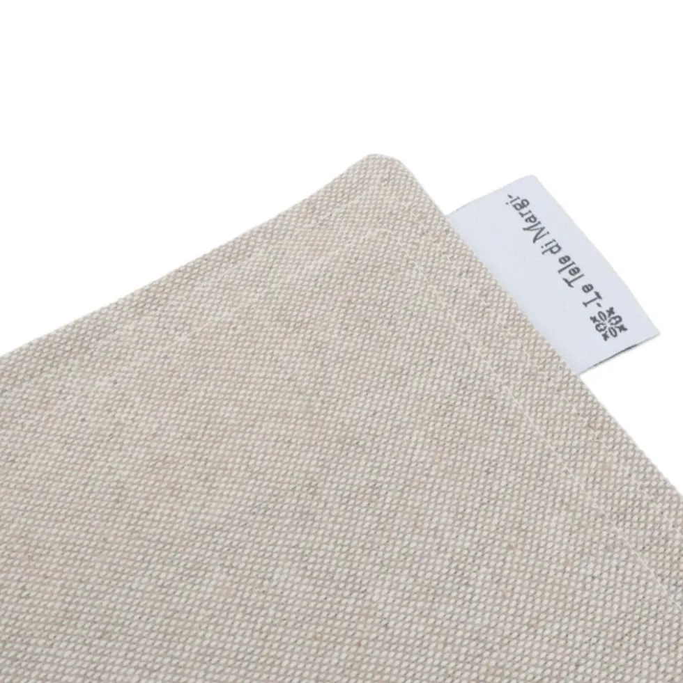 Tovaglietta Americana in Cotone Cuore Applicato Marrone Righe