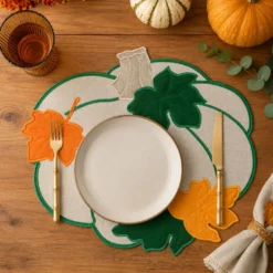 Tovaglietta Americana sagomata Zucca e Foliage