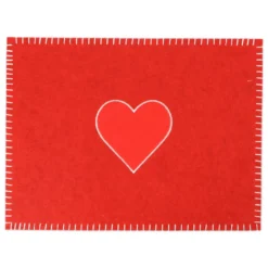 Tovaglietta in Pannolenci ricamato Cuore