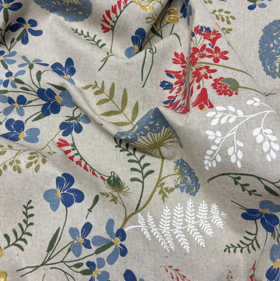 Tovagliolo su misura Fiori di campo fondo Beige