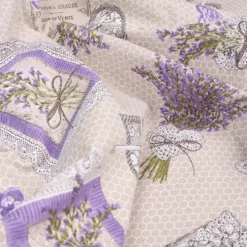 Tovagliolo su misura Lavanda Provenzale fondo Beige