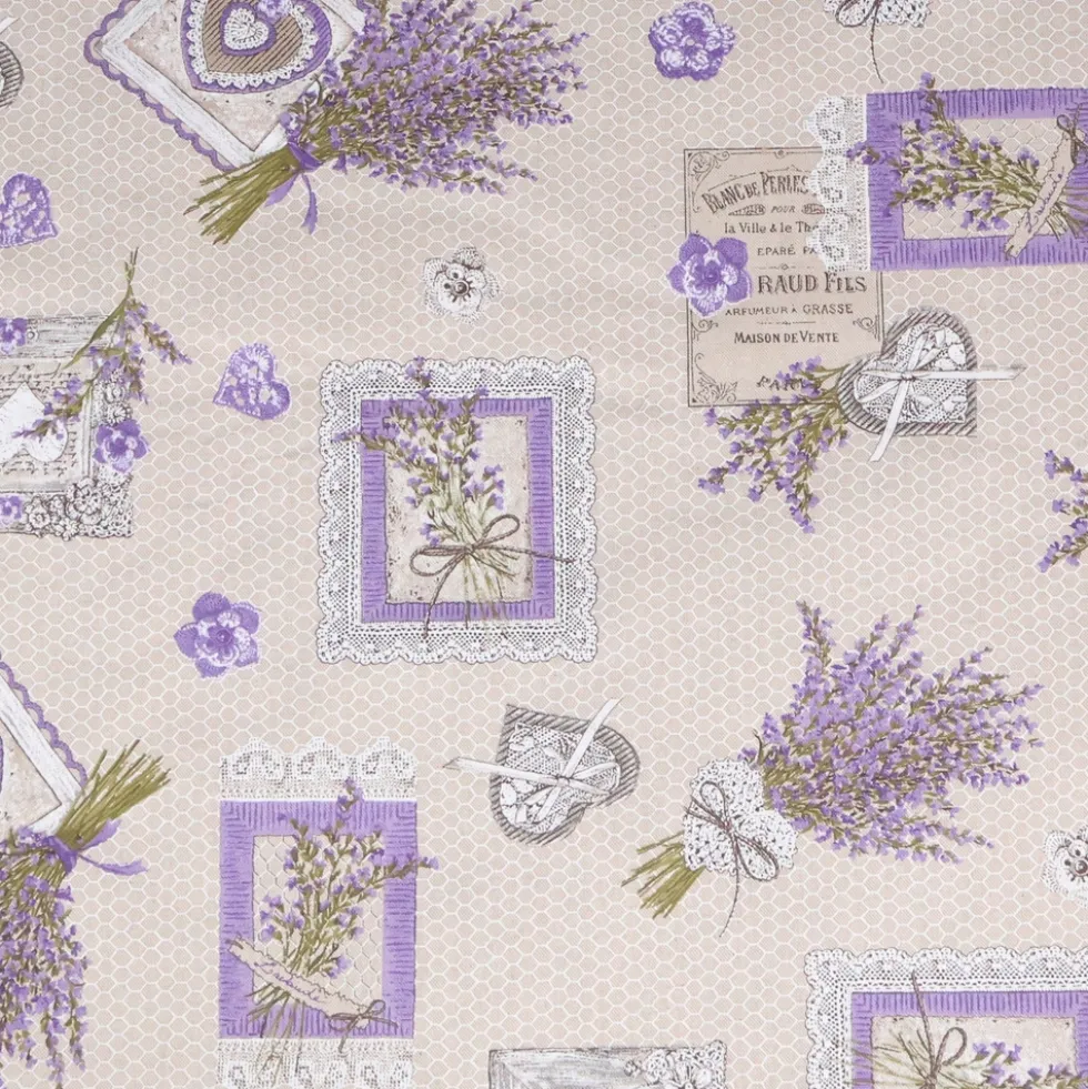 Tovagliolo su misura Lavanda Provenzale fondo Beige