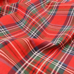 Tovagliolo su misura Tinto in filo Tartan Rosso