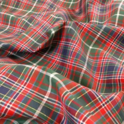 Tovagliolo su misura Tinto in filo Tartan Verde dettaglio Lurex