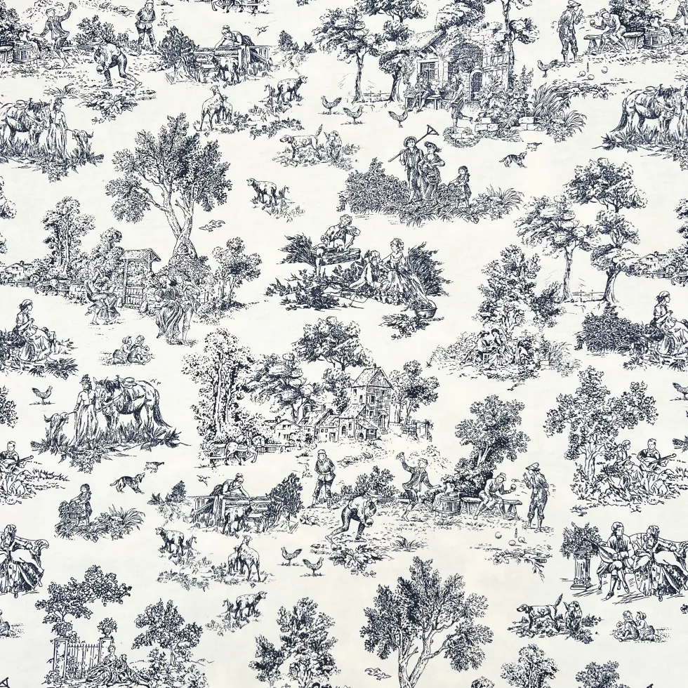 Tovagliolo su misura Toile de Jouy Blu