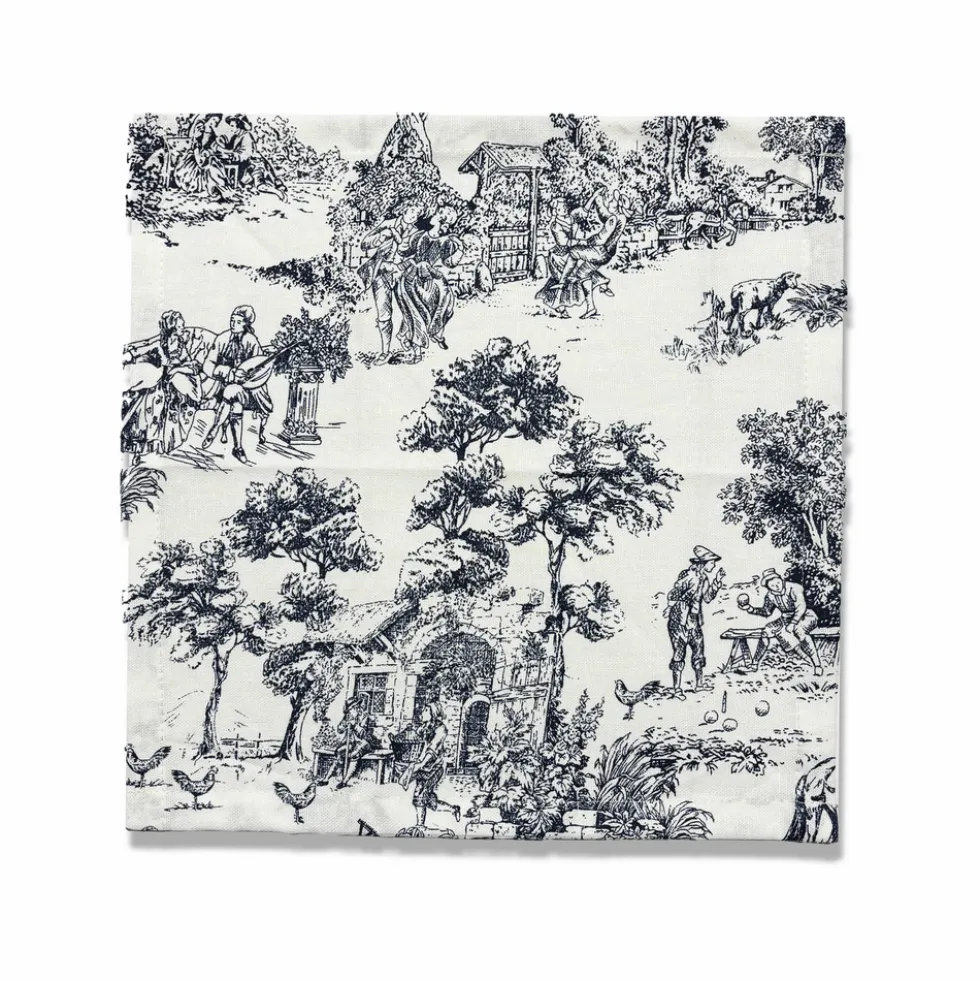 Tovagliolo su misura Toile de Jouy Blu
