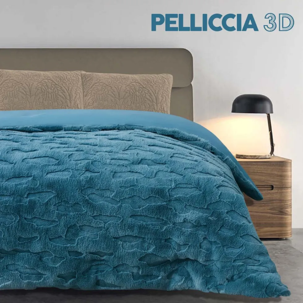 Trapunta Coperta ecopelliccia 3D Zelda Ottanio 260 x 260