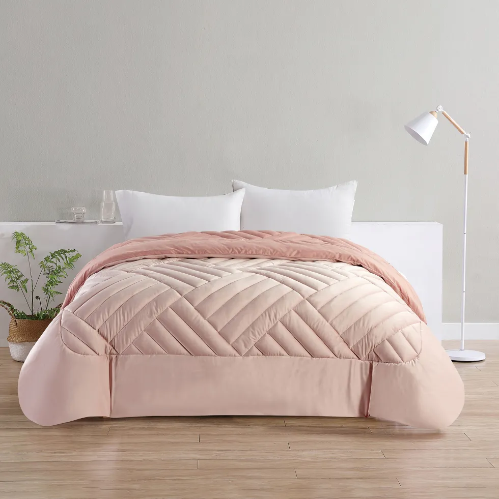 Trapunta matrimoniale Diaol Velvet Rosa antico 260 x 260