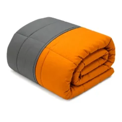 Trapunta Piumotta Arancio invernale 350 gr Piazza e mezzo