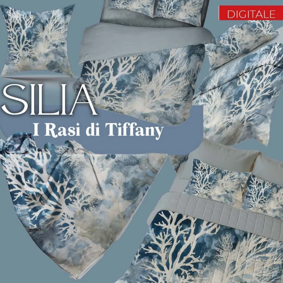 Trapuntino mezzastagione + coppia federe Silia stampa digitale matrimoniale